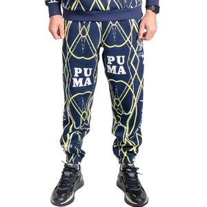 Puma Pants Mens Size XL Run It Back Printed Basketball Pants Dark Blue 536479-01